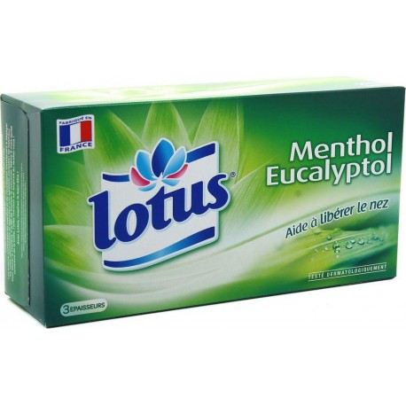 Lotus Mouchoir Menthol Eucalyptol x80 boîte 80