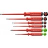 PB Swiss Tools Jeu de 6 tournevis d'électricien Slim pour visà fente et Pozidriv, 100% isolés Nombre de tournevis 5543.SL