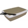 A ime Bac Litiere vec Rebord + Pelle Pour Chat