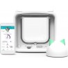 Sureflap Chatiere A Puce Électronique Connecté Blanc 142mm X 120mm avec Le Hub