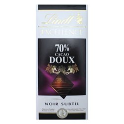 Lindt Excellence Noir Subtile 70% Cacao Doux (lot de 6)
