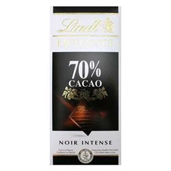 Lindt Excellence Noir Intense 70% Cacao (lot de 6)