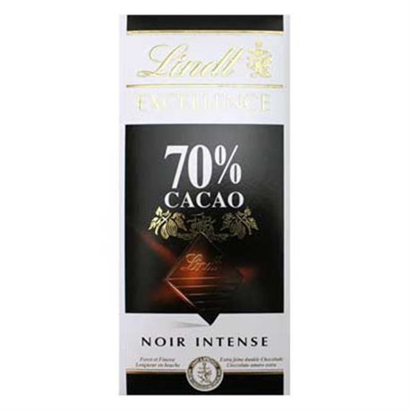 Lindt Excellence Noir Intense 70% Cacao (lot de 6)