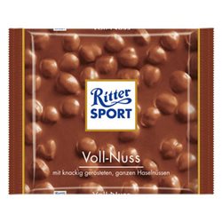 Ritter Sport Lait Noisettes Entières (lot de 6)