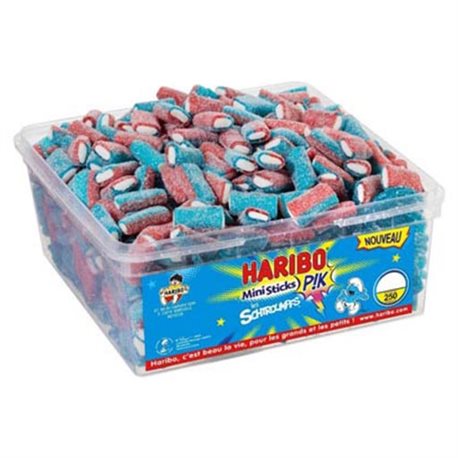 Haribo Mini Sticks Pik ( Les Schtroumpfs) (lot de 6)