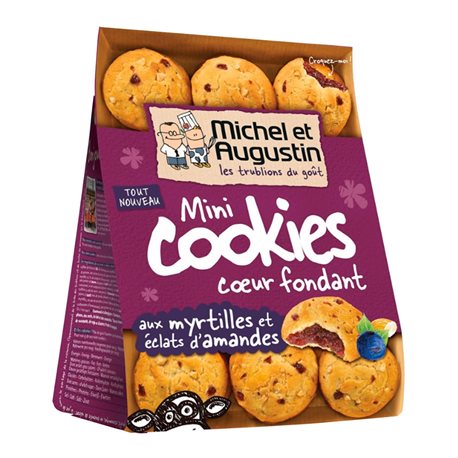 Michel et Augustin Mini Cookies Myrtilles Amandes (lot de 10 x 3 paquets)