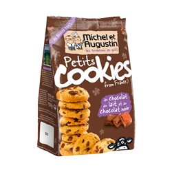 Michel et Augustin Petits Cookies Chocolat au Lait Chocolat Noir (lot de 10 x 3 paquets)
