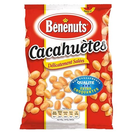 Bénénuts Cacahuètes Grillées 410g (lot de 10 x 3 paquets)