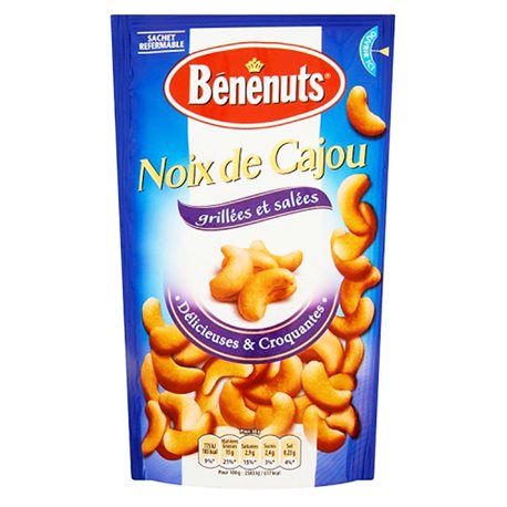 Bénénuts Noix De Cajou Grillées 125g (lot de 10 x 3 paquets)