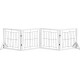 Barrière Modulable Pliable Autoportante Pour Animaux Acier Noir Bois Blanc