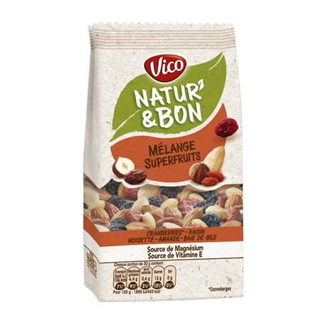 Vico Natur Et Bon Mélange Superfruit 200g (lot de 10 x 3 paquets)