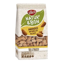 Vico Natur Et Bon Amandes Naturelles 200g (lot de 10 x 3 paquets)