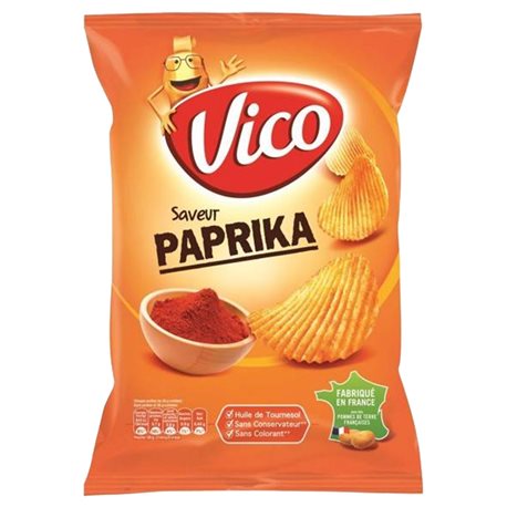Vico Chips Craquante Paprika 120g (lot de 10 x 6 paquets)