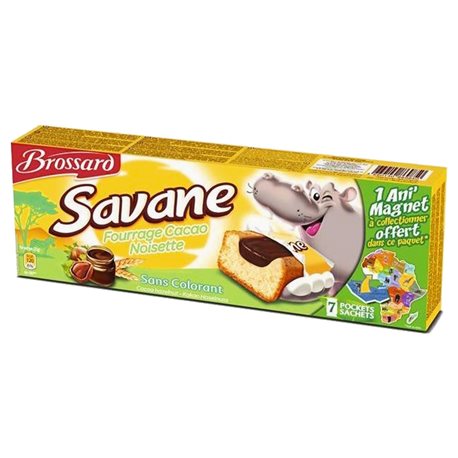 Brossard Savane Pocket Cacao Noisettes 175g (lot de 10 x 3 paquets)