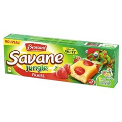 Brossard Savane Jungle Fraise 175g (lot de 10 x 3 paquets)