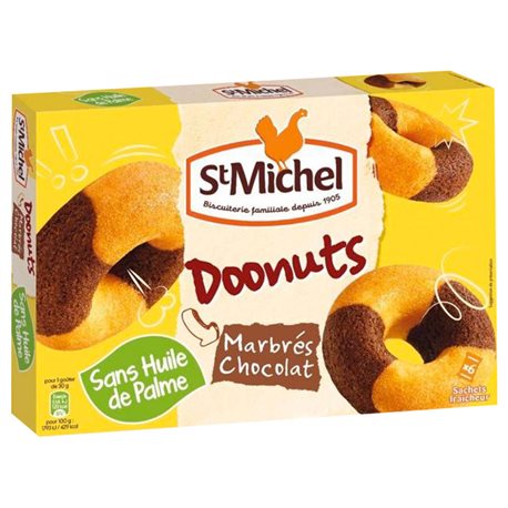 St Michel Doonuts Marbrés Chocolat 180g (lot de 10 x 3 paquets)