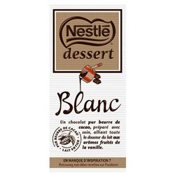 Nestlé Dessert Tablette Blanc 180g (lot de 10 x 3 tablettess)