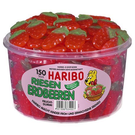 Haribo Fraises Géantes (lot de 6)