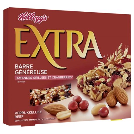Kellogg's Extra Barre Fruits Rouges et Amandes 128g (lot de 10 x 3 boîtes)