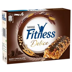 Fitness Barre Délice Chocolat Noir 135g (lot de 10 x 3 boîtes)