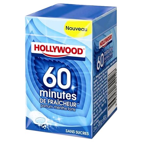 Hollywood 60 Minutes De Fraicheur Menthe Forte 3 Etuis (lot de 10 x 18 étuis)