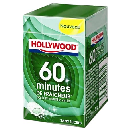 Hollywood 60 Minutes De Fraicheur Menthe Verte 3 Etuis (lot de 10 x 18 étuis)