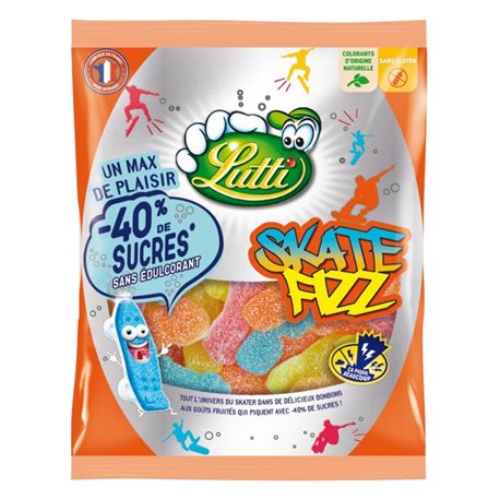Lutti Skate Fizz 130g (lot de 8)