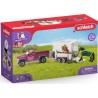 SCHLEICH Figurine Pick-up avec remorque la figurine