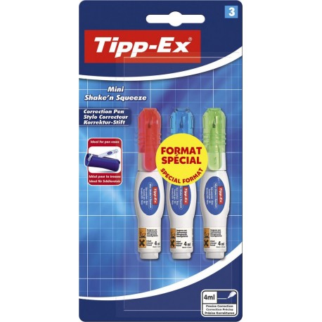 TIPP-EX Mini Shake'n Squeeze x3 stylos correcteurs