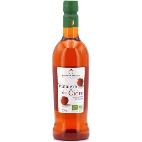Coteaux Nantais Vinaigre De Cidre Bio Côteaux Nantais Non Pasteurisé Bouteille PET 75cl