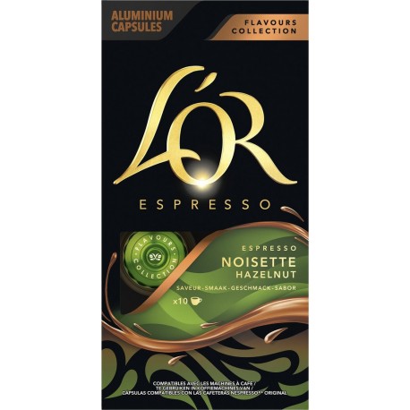 L'OR ESPRESSO Café capsule saveur noisette x10