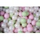 Clair Ensemble De Boules En Plastique, 50 Pcs, Perle/vert Clair/rose Pastel