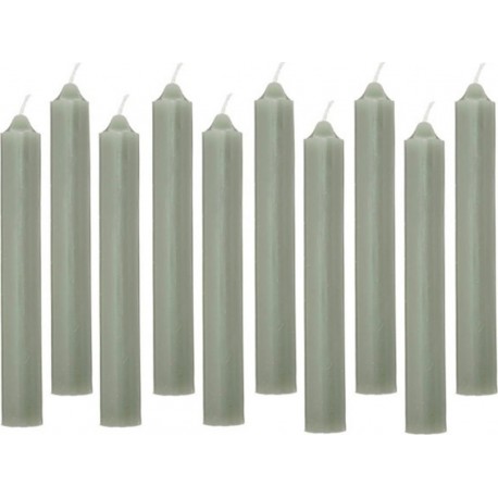 NC Lot De 10 Bougies Bâton basic 16cm Vert Eucalyptus