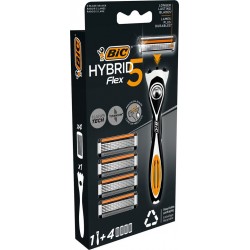 BIC Rasoir Hybrid Flex 5 + 4 recharges