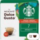 STARBUCKS CAFE MOULU EN DOSETTE ARABICA 12 DOSETTES CAFE CAPSULE COMPATIBLE DOLCE GUSTO COLOMBIE EXPRESSO BOITE CARTON NON ECOLO