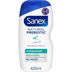 SANEX NATURAL PREBIOTIC GEL DOUCHE GEL HYDRATANT PEAUX SECHES 425ml