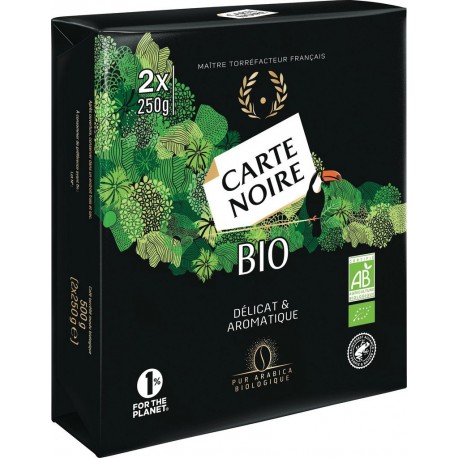 CARTE NOIRE MOULU BIO 2x250g 500g