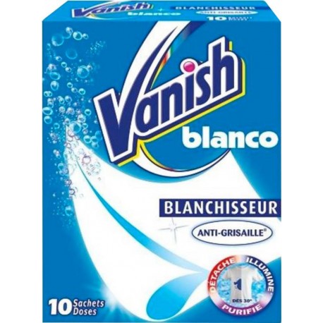 Vanish Blanco Blanchisseur Anti-Grisaille 10 sachets (lot de 8 soit 80 sachets)
