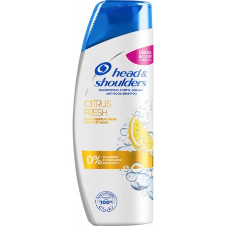 Head & Shoulders Shampooing Antipelliculaire Citrus Fresh Pour Cheveux Gras 280ml (lot de 4)