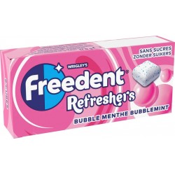 FREEDENT REFRESHER’S BUBBLE MENTHE SANS SUCRES x8 18g