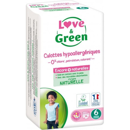 Love & Green Culottes Hypoallergéniques Taille 6- x16