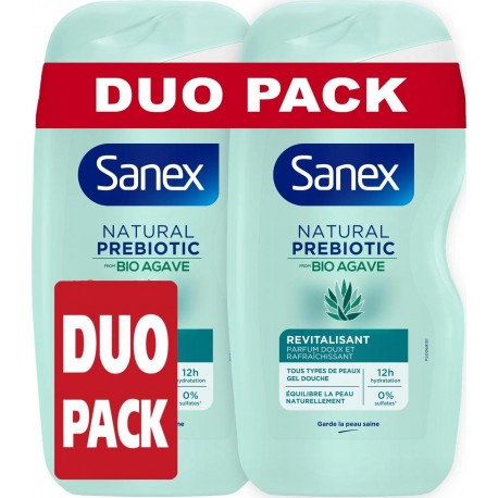 SANEX Gel Douche Revitalisant Bio Agave 2x425ml 850ml