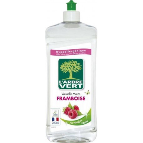 L’Arbre Vert Vaisselle & Mains Hypoallergénique à la Framboise et au Vinaigre Blanc 750ml (lot de 6)