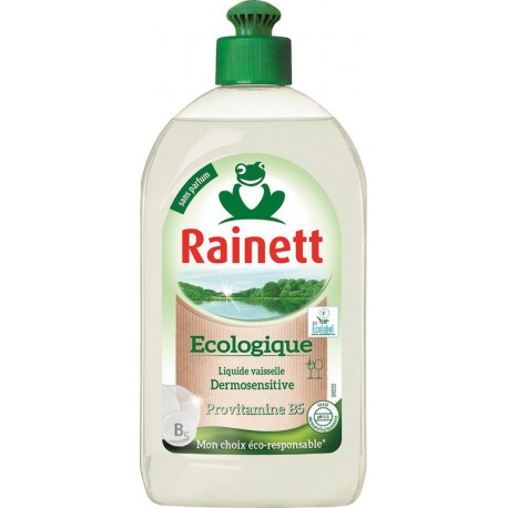 Rainett Écologique Liquide Vaisselle Dermosensitive Provitamine B5 Sans Parfum 500ml (lot de 8)
