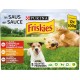 Friskies Pâtée en sauce poulet-bœuf-agneau pour chiens adultes 12x100g 1.2Kg