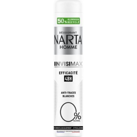 NARTA HOMME INVISIMAX 48h 0% alcool 200ml
