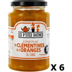 Les P'tites Tartines Lot 6x Confiture D'oranges De Corse Et Clémentine Pot 315g les 6 unités de 0.32Kg