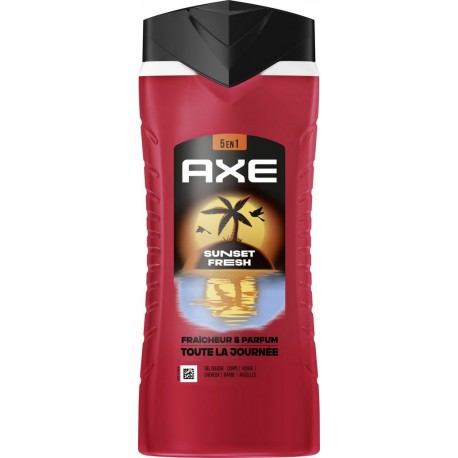AXE Gel douche Homme Corps Cheveux Fraîcheur et Parfum Sunset Fresh 5-en-1 400ml