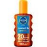 NIVEA Crème solaire Huile Corps Spf 20 Protection et Bronzage Activateur de Bronzage Sun 200ml
