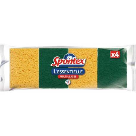 SPONTEX Eponge Multi-Usages L'essentielle 4 éponges